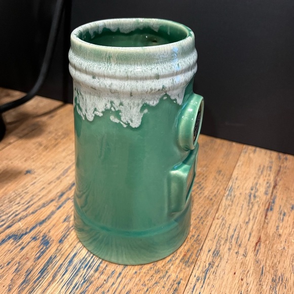 💚 Vintage Beer Stein – Beauceware Pottery – Labatt 50 – Green & White Drip Glaze - Picture 5 of 9